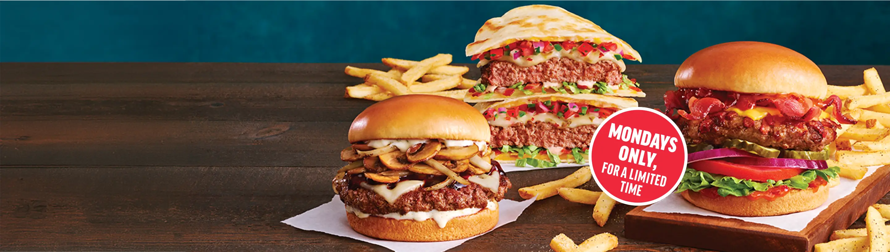 Image of Applebee’s Monday Food Deals -  BOGO 50% Off Burger Special