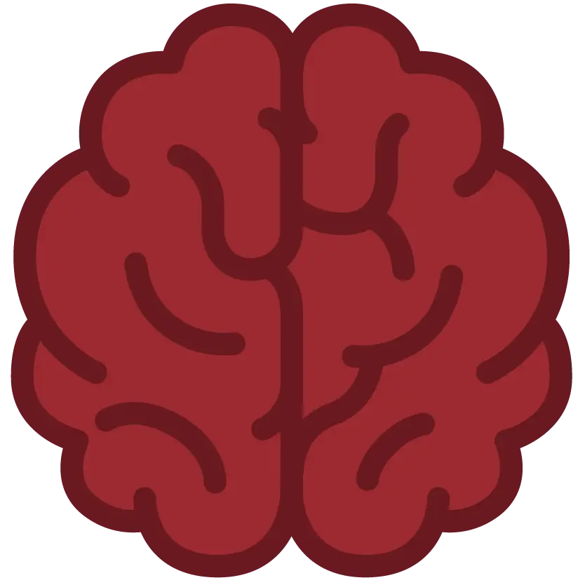 Icon of red gummi brain 